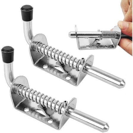 Rustfritt Stål Fjær Lås 2 stk Hageport Lås Fjær Lås Dør Lås Bolt Dør