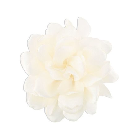 Romantisk Rose Broche Stof Rose Flower Pin-up Broche HVID