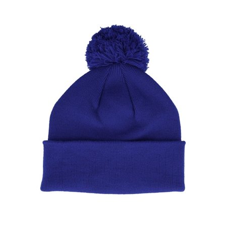 Beechfield - Bright Royal Pom Pom Blue Beanie - @ Hatstore