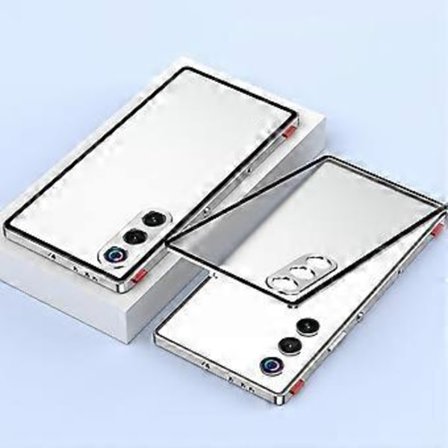 For ZTE nubia RedMagic 10 Air 5G Deksel Metallramme Matt PC Bakside Telefondeksel med Trykknapp (Sølv)