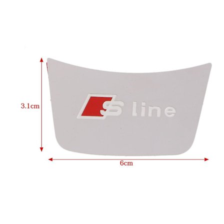 S line 3D Metal Emblem Badge Sticker til Rattet til A3 A4 A5 A7 Q3