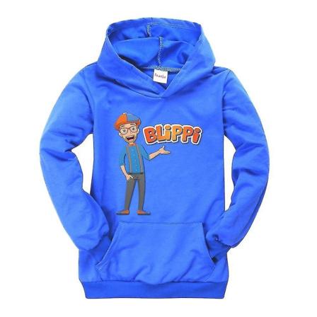 Barns Blippi Huvtröja Höst Långärmad tröja för barn Blue 120cm