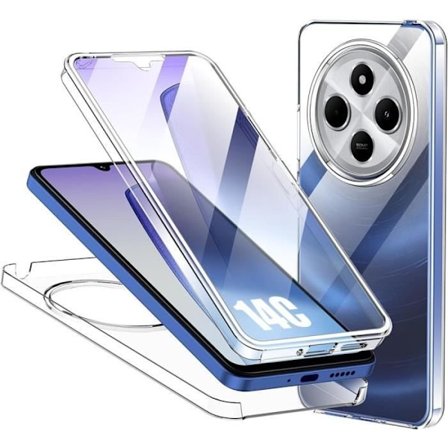 Beskyttelsesetui - E.F.CONNECTION - Xiaomi Redmi 14C - Stødsikker - Anti-ridse - Gennemsigtig