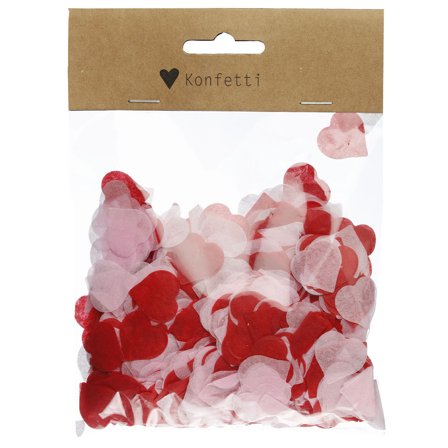 Konfetti Hjärtan Röd & Rosa