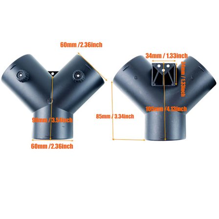 60mm 75mm Venttiililäppä Säädettävä Ilma Diesel Lämmitin Tuuletusputki Haarajakaja Pakoputken Ulostulo Liitin Autoon