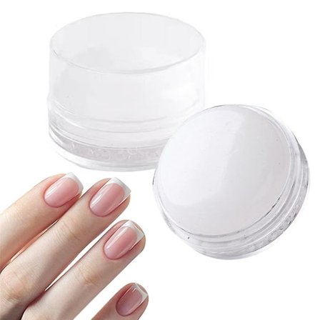 2 kpl läpinäkyvä silikoni kynsileimasin ranskalainen tyyli kärki kynsi taide leimasin ranskalaiselle tyylille kynsi(typestyle1)