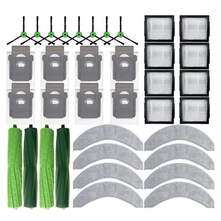 Reservedele til Combo J7+, J9+ - Hovedbørste, HEPA-filter, moppeklud, støvbørste