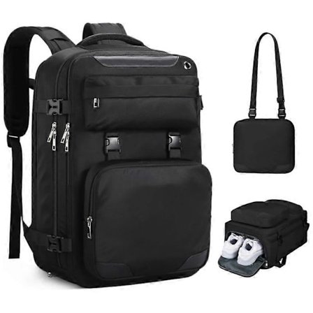 Lyhyt matkareppu kuiva märkä erottelu duffelilaukku suuri kapasiteetti kannettavan tietokoneen laukku musta