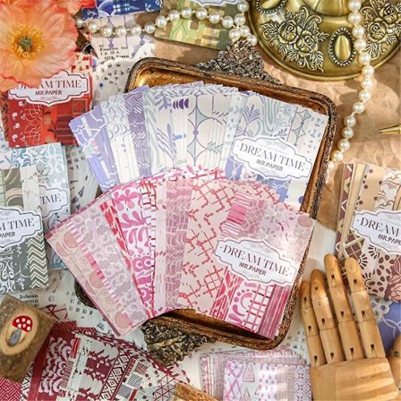 500 st Multi Stil Dekorativa Skrivmaterial Skrivpapper Junk Journal Etikett Scrapbooking Material