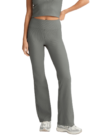 Röhnisch Ribbed R Flare HW Tight Tights Dam Grå XS