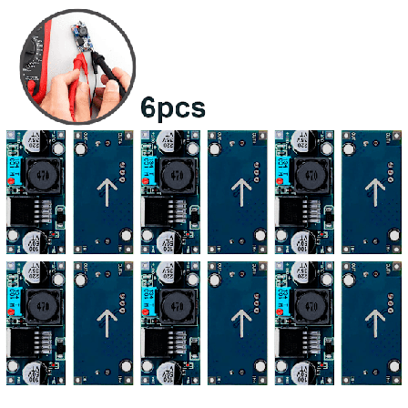 6 stk. LM2596 DC til DC højeffektiv spændingsregulator 3.0-40V til 1.25-35V Buck Converter DIY strømforsyning trin-ned modul