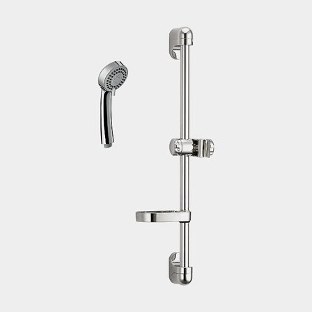 Shower with shower rail, 60 cm, with 1.5 meter hose, chrome-plated brass