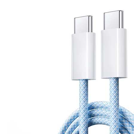 2023 Original USB C-kabel til iPhone 15 Pro Max iPad PD 65W 45W 25W Turboladningskabel Type C Hurtiglader til Samsung S23 S22 Blå
