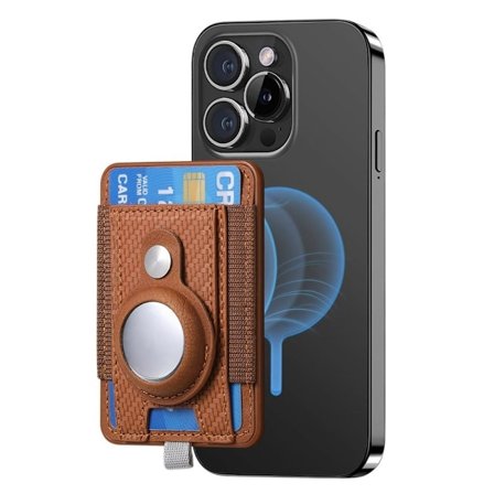 MC-W17 Apple AirTag Skal med korthållare - Brun