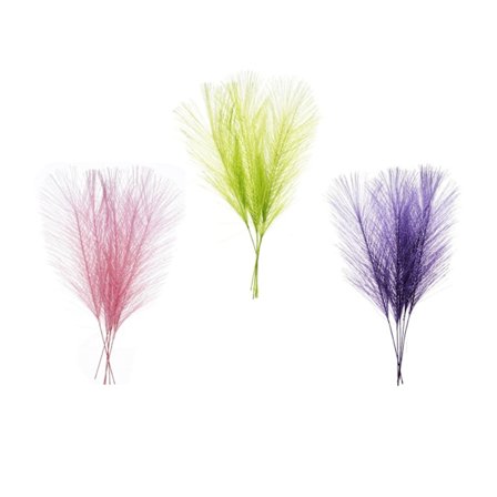 Påskfjädrar Konstfjädrar 4 olika färger 5-pack Rosa, Lila, Grön och Gul