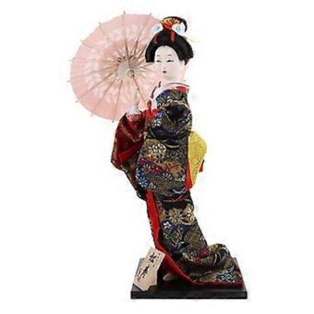 Japansk Geisha Dukke Samurai Figur Statue Sushi Restaurant Dekorasjon Tre 31X17X17CM Suvenir gave 1 stk