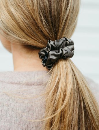 By Barb Silk Scrunchie - Grey - ONE SIZE