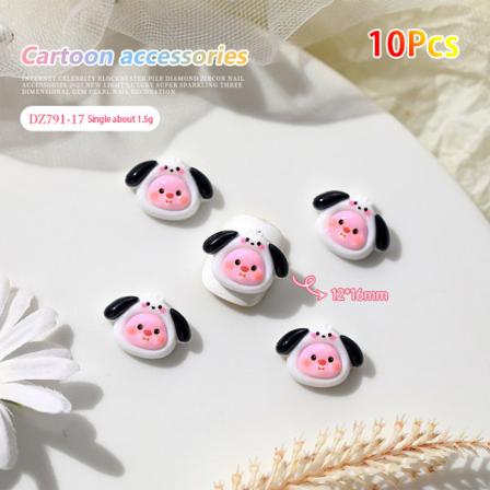 10 stk tegnefilm Kuromi Kiti Kat og Hund Nail Diamond Resin Wearin DZ791-17
