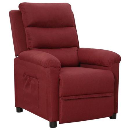 Vidaxl Reclinerfåtölj Vinröd Tyg Röd