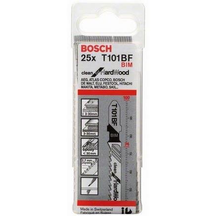 Bosch Clean for Hard Wood Sticksågsblad 100mm 25-pack, Maskintillbehör & förbrukning