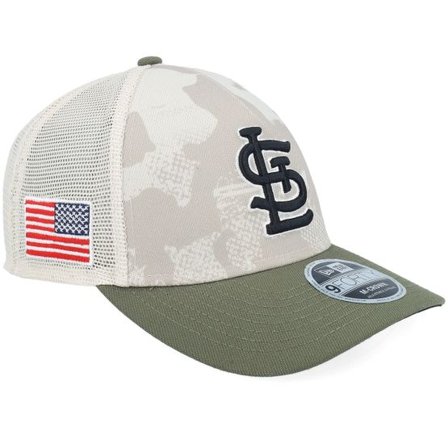 New Era - MLB Camo trucker Keps - St. Louis Cardinals MLB Armed Forces Day 9FORTY Mc Stone/Olive A-frame Trucker @ Hatstore