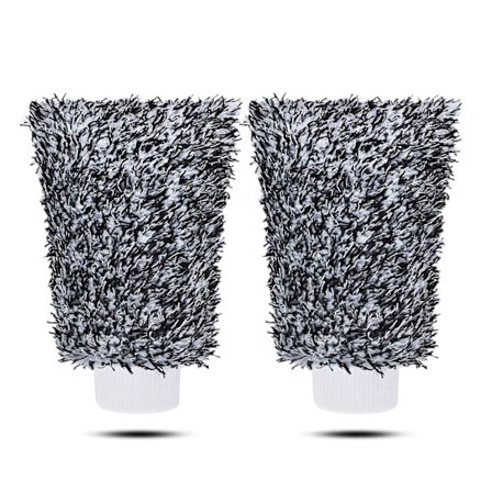 Mikrofiber Bilvask Handsker Rengøringsudstyr Svampe, 2 Sæt Professionel Ridsefri