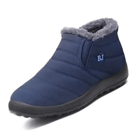 Dames Støvler Slip On Vinterstøvler Trend Vinter Sko Til Kvinder Booties Korte Vandtætte Sne Pels Støvler Ankel Bota Feminina 2024 M751 Blue 37