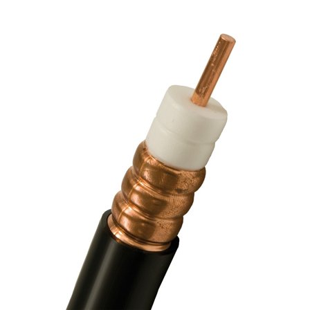 Nexans KTV Koaksialkabel 3,9/15,6, brukes som basenettkabel svart, kappet, Stikkontakter & kabler