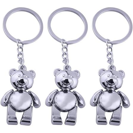 Galaxy 3st Søte Nøkkelringer Metall Teddy Bilnøkkelring Håndveske Dekorasjoner Charms Henger