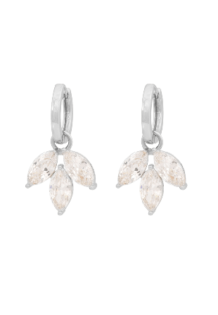 SNÖ of Sweden Eira Tripple Navette Ring Ear Örhängen Dam Silver ONESIZE