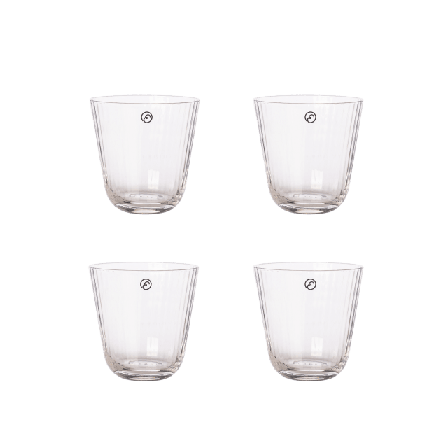 ERNST Drickglas räfflat 4-pack Kök & matlagning Transparant d8,4 h8,5