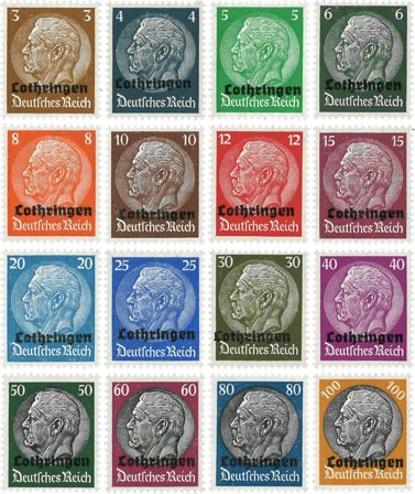 Tysk besættelsesudgave Lorraine - MICHEL 1-16 - Postfrisk