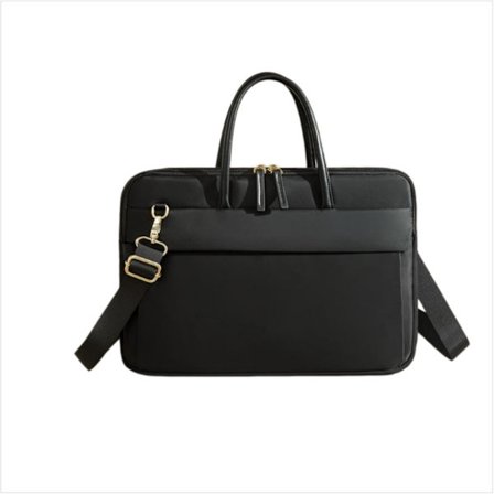 16 tuuman kannettavan laukku - suuri kapasiteetti Oxford-salkku, käsikahva ja olkahihna, ammattimainen messenger-laukku Black