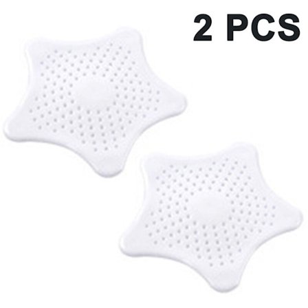 2 stk. silikone dræn hår catcher køkken vask si bad bruser vask prop dræn dæksel hår fælde filter til køkken badeværelse kar hvid