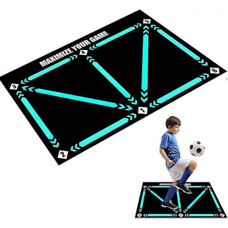 Fodboldtræningsmåtte, 60 x 90 cm Fodboldmåtte, Fodboldtræningsmåtte, Støjsvag Fodboldmåtte