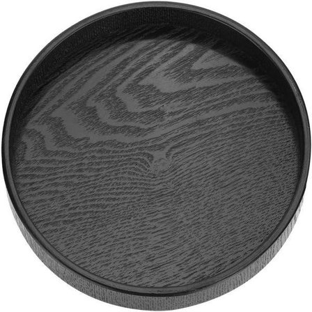 1 stk 27cm svart massiv trebrett tresett tebrett