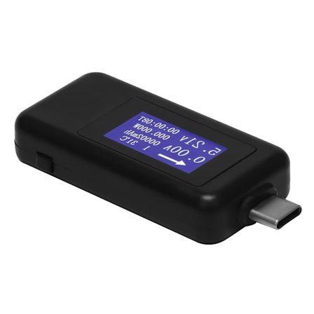 KEWEISI Type-C Usb Meter Tester Strømmåler Usb Multimeter Spenning- og Strømtester 0-5.1A 4-30V (Svart) [qb]