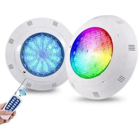 (1 stk) 18W 12V IP68 Vandtæt LED Swimmingpool Pære + Fjernbetjening