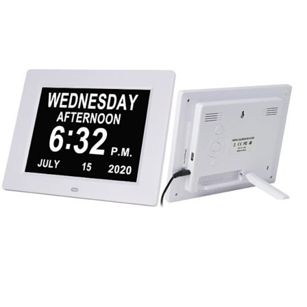 Demensur - Alzheimers ur - Stor digital kalenderur til