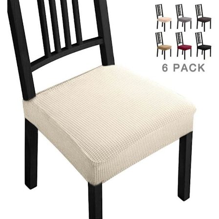 Stretch Stolsöverdrag, 6-pack Matsalsstolsöverdrag, Jacquarddesign Avtagbara och Tvättbara Överdrag - Restauranginredning (6-pack)