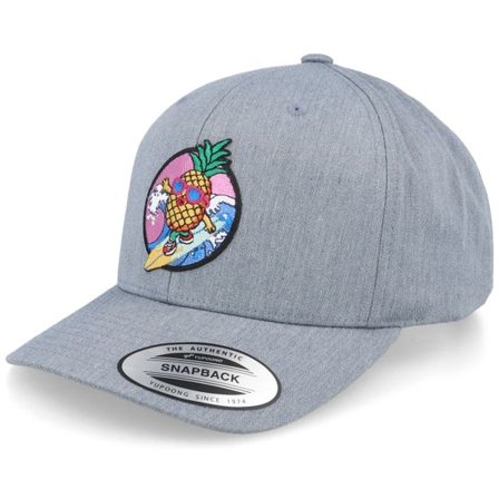 Kiddo Cap - Grå adjustable Keps - Pineapple Surfer Summer Grey Adjustable @ Hatstore