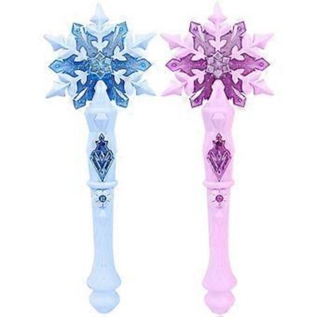 2 stk Glødende tryllestaver med snøfnugg, lysstaver, fe-staver for jenter, bursdagsgaver