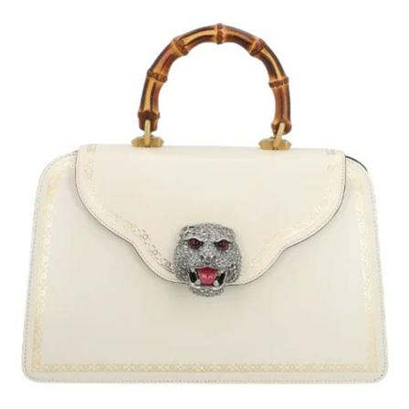 Gucci Vintage, Pre-owned Leather handbags Wit, Dames, Maat:ONE Size