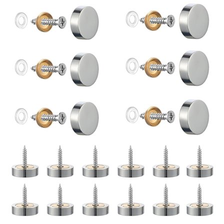 20-pakks Brushet Rustfritt Stål Skruer med 12mm Dekorativ