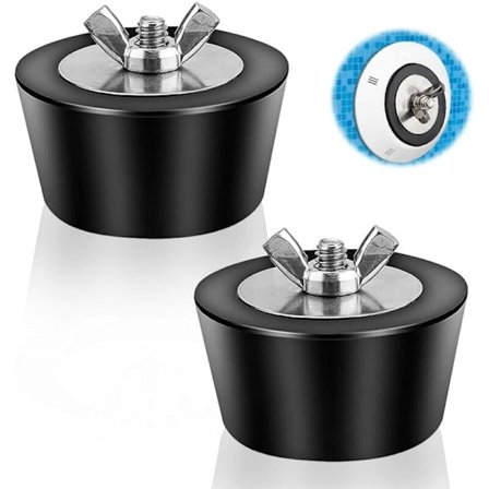 /EA/Pool Plug, Winter Plug for Swimming Pool, 2 Pieces Rubber Flasks for Swimming Pool, Conical Winter Plug, Swimming Pool Accessories 25 mm