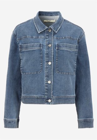 Cellbes of Sweden - Denimjakke med stretch i mellomblå / denim for damer i størrelse 50/52