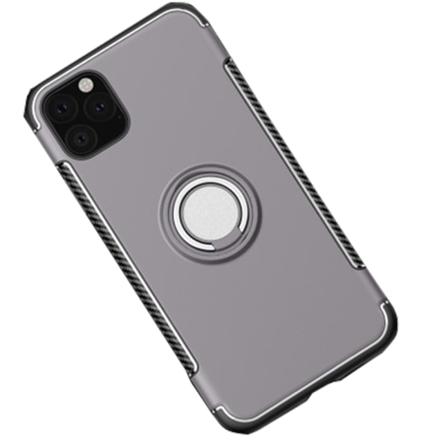 Stilsäkert Smidigt Skal Med Ringhållare - Iphone 11 Grå