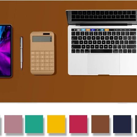 Læder skrivebordsmåtte musematte skrivebordsmåtte brun