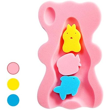 Baby bade svamp 1-3 år komfortabel baby badematte sklisikker