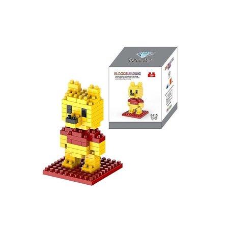 DIY Byggespil Tegneserie Bjørn Samlet Børn Oplysning Intelligens Blokke Legetøj